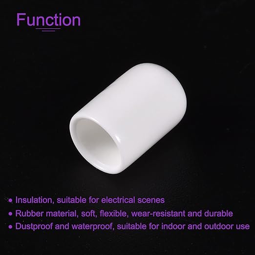 DMiotech 100 Pack 9mm ID White Screw Thread Protectors Rubber End Caps Bolt - Image 5