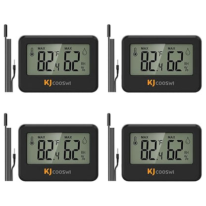 4PCS Mini Digital Hygrometer and Thermometer Reptile Thermometer by KJCOOSWI