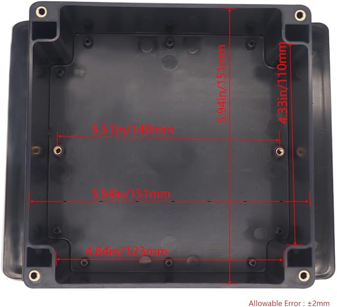 Project Box ABS Plastic Black Electrical Boxes IP65 Waterproof DIY Electronic - Image 3
