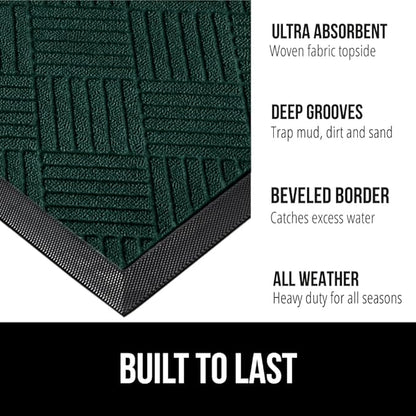 GORILLA GRIP 100% Waterproof All-Season WeatherMax Doormat US Designed Natural - Image 2
