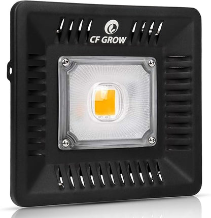 Waterproof 100W LED Grow Light Full Spectrum, CFGROW 3500K White COB LED Grow by CFGROW