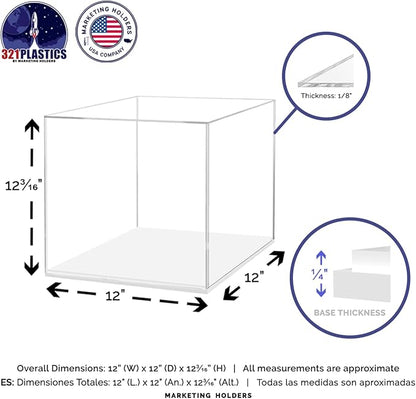 12" x 12" Clear Acrylic Display Box - Image 6