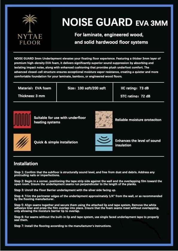 Noise Guard 200, EVA 3mm Underlayment - Image 4