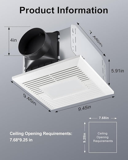 GROWNEER Bathroom Exhaust Fan - Image 6