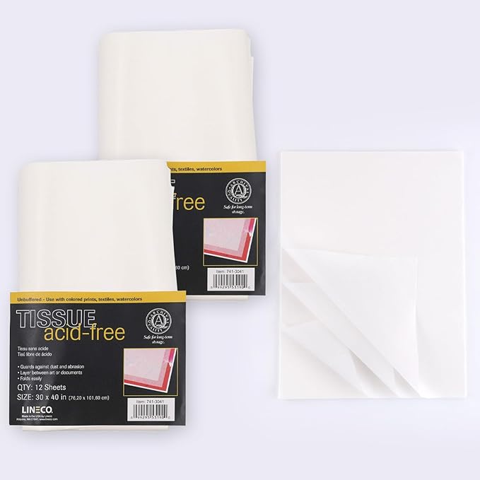 Lineco, Unbuffered Interleaving Tissue Paper, Unbuffered, 30 x 40 Inches by Lineco