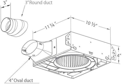Delta BreezSlim SLM70H 13.1W Exhaust Bath Fan - Image 5