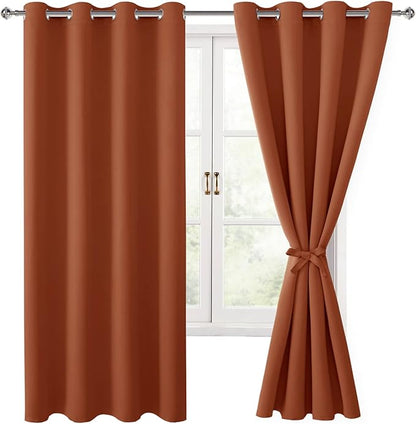 Hiasan Fall Blackout Curtains for Bedroom, 52 x 63 Inches Length by Hiasan