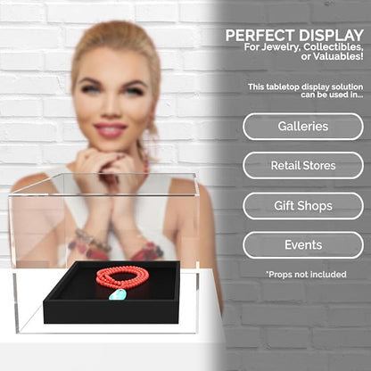 4 Pack Clear Acrylic Display Box Countertop Showcase Bin 7.75" x 8" x 6" Inch - Image 2