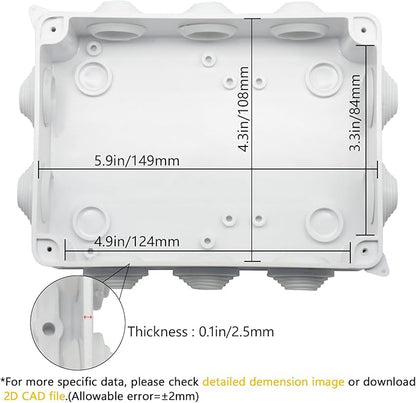 LeMotech ABS Plastic Dustproof Waterproof IP65 Junction Box Universal - Image 3