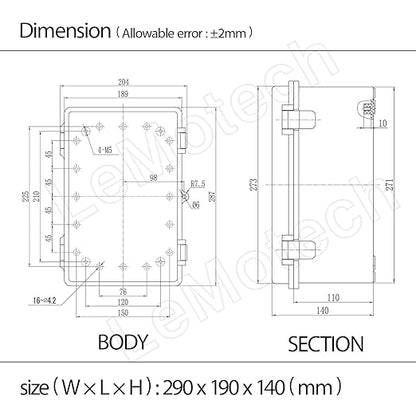 Junction Box ABS Plastic IP65 Waterproof Dustproof Universal Electrical - Image 7