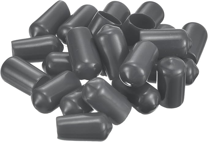 uxcell 20pcs Rubber End Caps 7.5mm ID Vinyl Round Tube Bolt Cap Cover Thread - Image 4