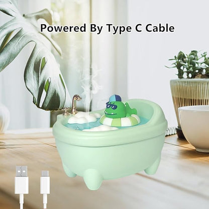 Cute Humidifier for Bedroom, Top Fill 0.34L Desk Mini Humidifier Aroma Diffuser - Image 3