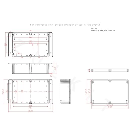 Junction Box, Zulkit Project Box Waterproof Dustproof IP65 ABS Universal - Image 7