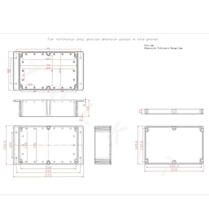 Junction Box, Zulkit Project Box Waterproof Dustproof IP65 ABS Universal - Image 7