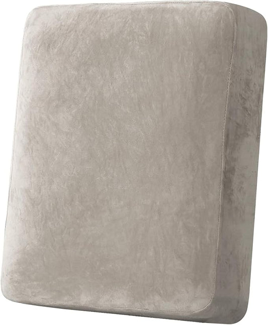 H.VERSAILTEX Velvet Stretch Couch Cushion Cover Plush Cushion Slipcover by HVERSAILTEX