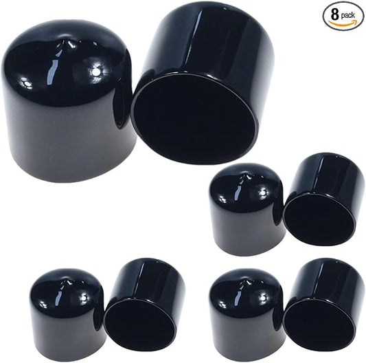 Acocony 1 3/8 Inch Rubber Cap Round Rubber End Caps PVC Flexible Protector by Acocony
