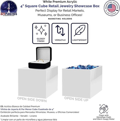 2 Pack 4" Acrylic Display Riser Box - Image 4