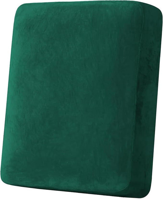 H.VERSAILTEX Velvet Stretch Couch Cushion Cover Plush Cushion Slipcover by HVERSAILTEX