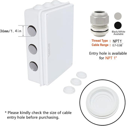 LeMotech Junction Box, ABS Plastic IP65 Waterproof and Dustproof, Universal - Image 5
