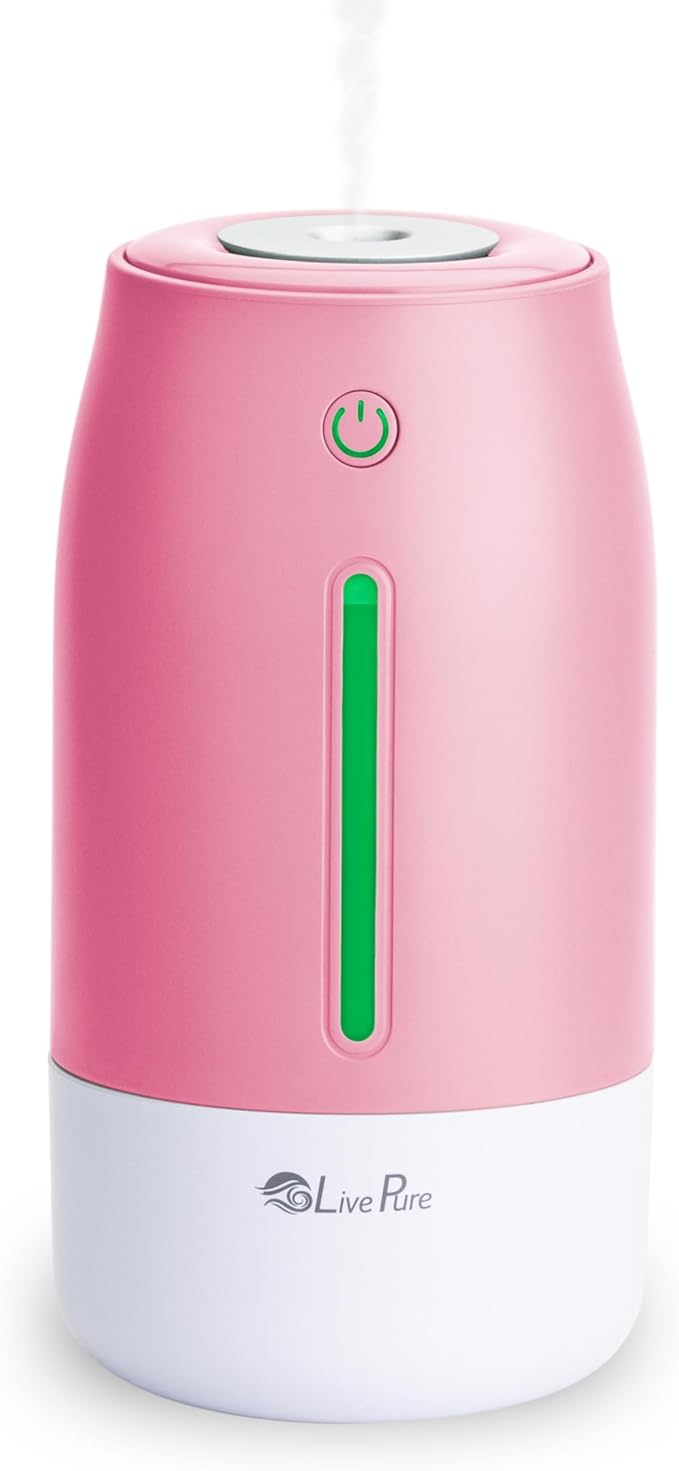 LivePure Cool Mist Humidifiers for Bedroom. Small Humidifier for Babies by LivePure
