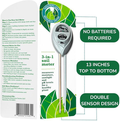 Houseplant Health Meter – 3-in-1 Tool to Prevent Overwatering, Root Rot & Leaf - Image 9