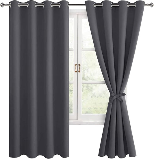 Hiasan Blackout Curtains for Bedroom, 52 x 63 Inches Length by Hiasan