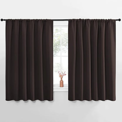 NICETOWN Blackout Curtains for Bedroom, Toffee Brown, 1 Pair, 62 by 63-inch by NICETOWN