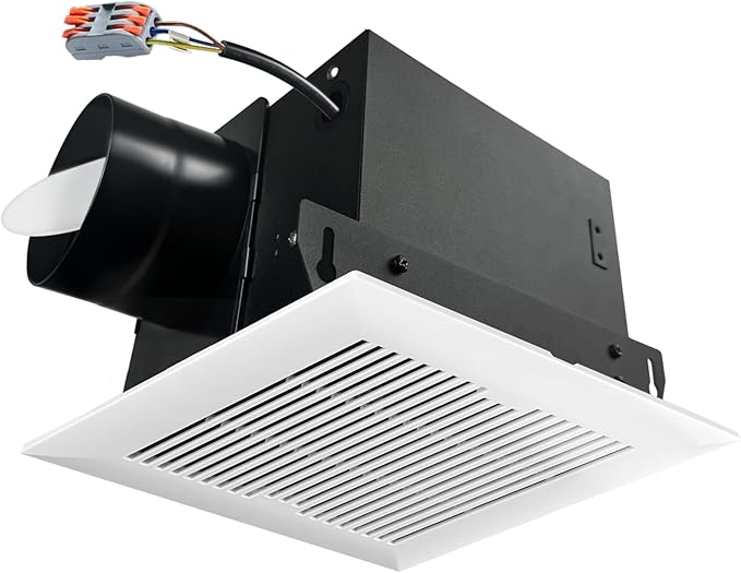 Bathroom Exhaust and Ventilation Fan 88CFM, Ultra-quiet Bath Fan Ceiling Mount by DCFAIRFAN