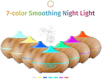 Aroma Essential Oil Diffuser, JoySusie 500ml Wood Grain Ultrasonic Cool Mist - Image 2