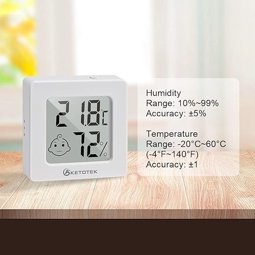 KETOTEK 5 Pack Thermometer Room Hygrometer Indoor Mini Temperature and Humidity - Image 4