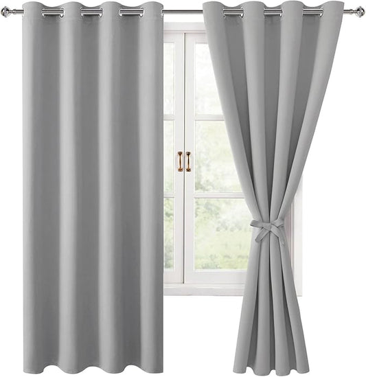 Hiasan Blackout Curtains for Bedroom, 52 x 63 Inches Length by Hiasan