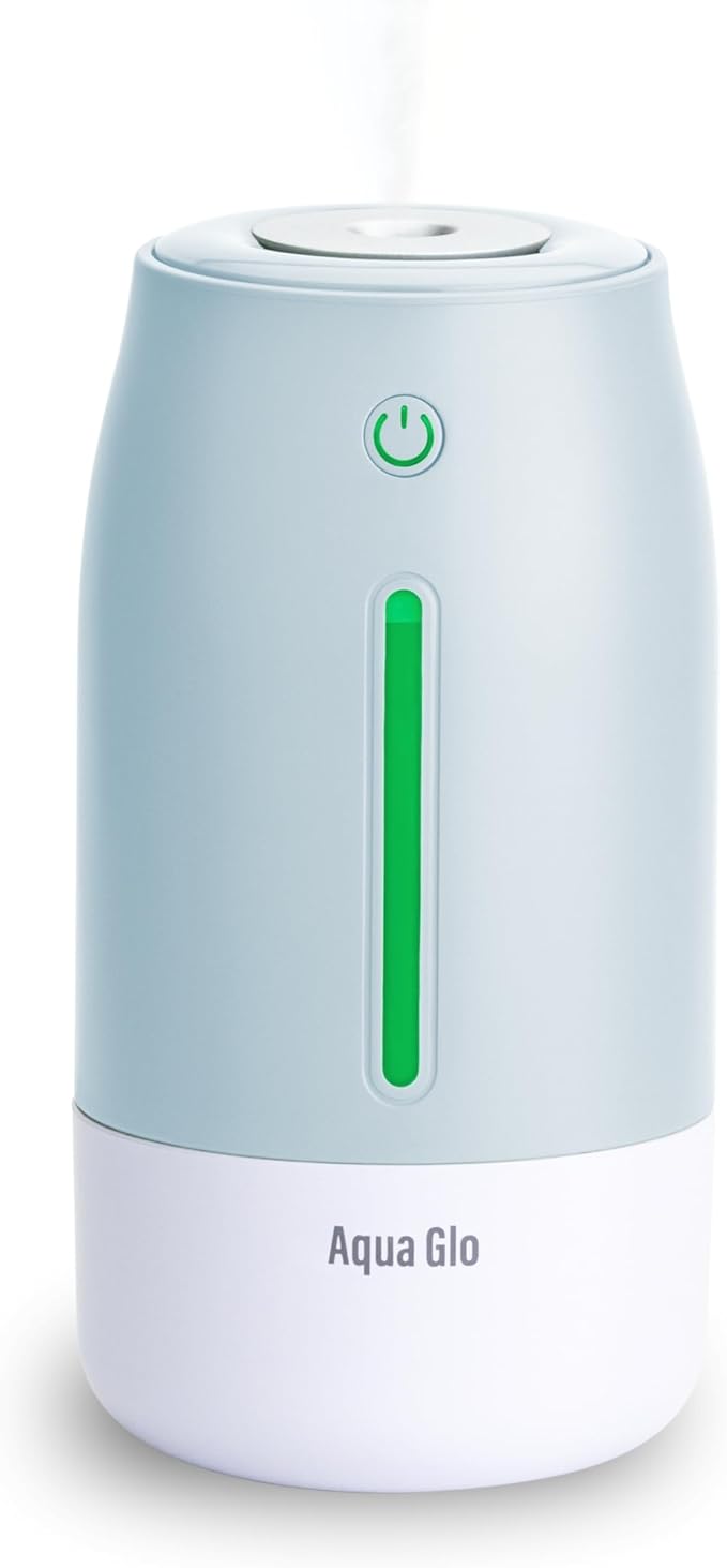 Aqua Glo Personal Humidifier – Ultrasonic Cool Mist, Rechargeable Battery by Airvana