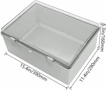 Zulkit Junction Box ABS Plastic Waterproof IP65 Electrical Boxes Hinged Shell - Image 2