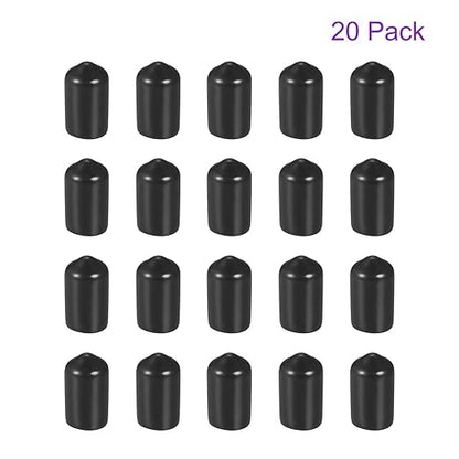 DMiotech 20 Pack 5/16" ID Black Screw Thread Protectors Rubber End Caps Bolt - Image 6