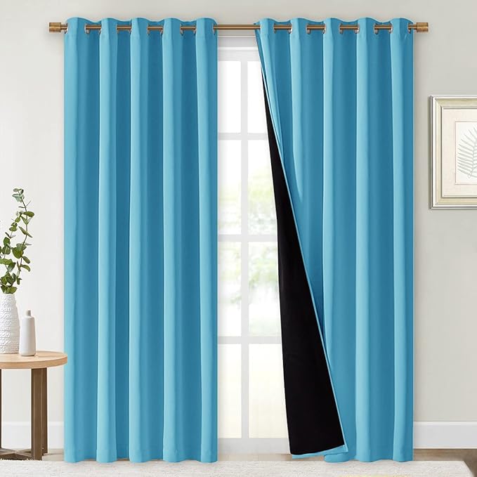 NICETOWN Insulated 100% Blackout Curtains, Noise Reducing Performance Drapes by NICETOWN
