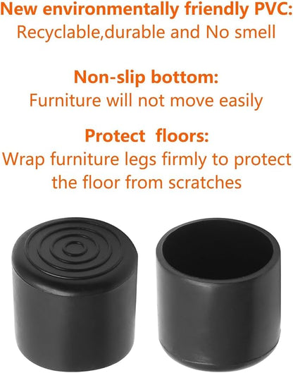 40 Pcs Round Rubber Furniture Leg Caps, 7/8" Vinyl Flexible Chair Leg Floor - Image 4