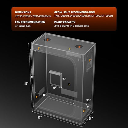 Spider Farmer 4.6x2.3 Grow Tent 2025 New, - Image 8