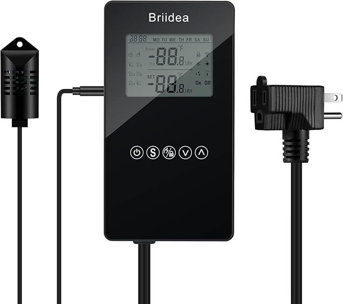 Humidity Controller, Briidea Pre-Wired Humidistat Humidifier Dehumidifier by briidea
