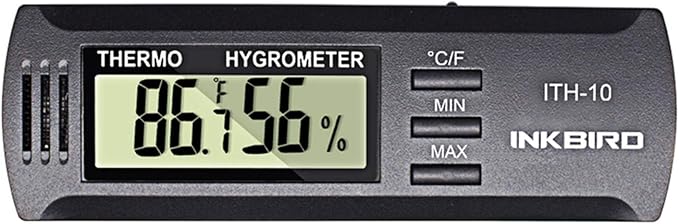 Inkbird ITH10 Digital Thermometer & Hygrometer, Wall Mount, DC 3V, by Inkbird