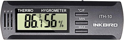 Inkbird ITH10 Digital Thermometer & Hygrometer, Wall Mount, DC 3V, by Inkbird