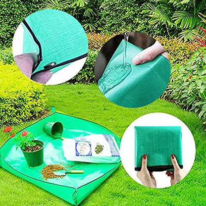 BIUWING 2PCS 39.4" x 39.4" Plant Repotting Mat Waterproof Transplanting Mat - Image 4