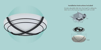 Good Housekeeping Kingsley Decorative 90 CFM 2.5 Sones Bathroom Ventilation - Image 4