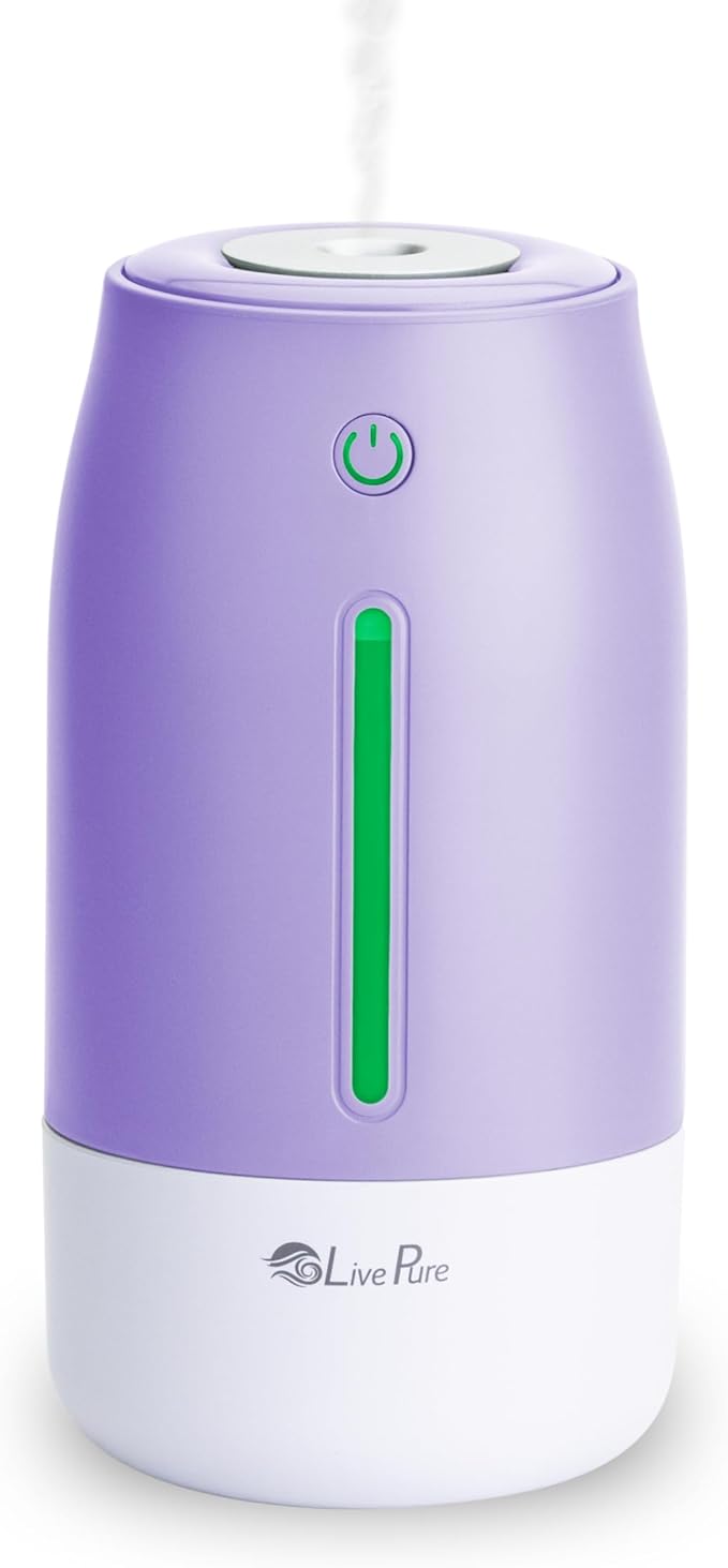 LivePure Cool Mist Humidifiers for Bedroom. Small Humidifier for Babies by LivePure