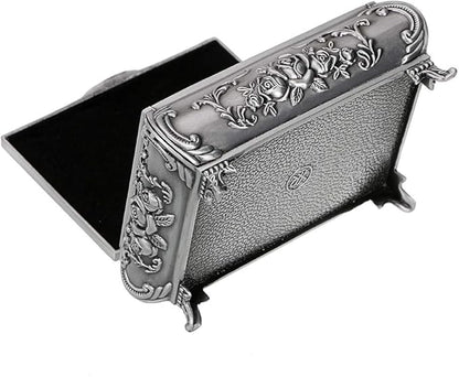Hipiwe Vintage Metal Jewelry Box Small Trinket Jewelry Storage box - Image 8