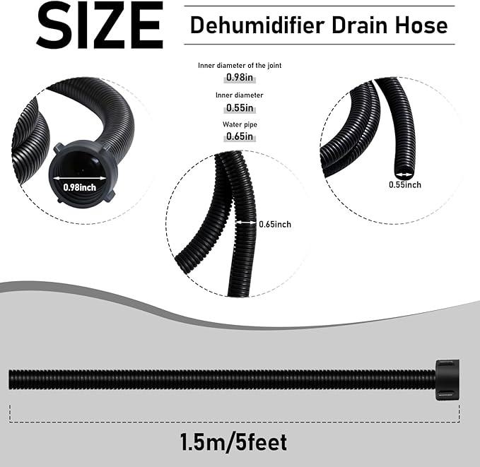 Dehumidifier Drain Hose 3/4 Inches FHT Connection - Image 2