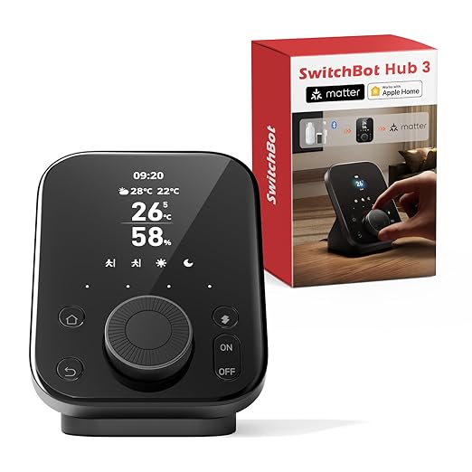 SwitchBot Hub 3 Smart Home Command Center: Screen + Physical Dial, IR Remote Hub by SwitchBot