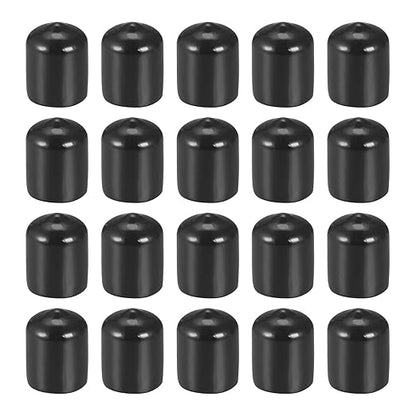DMiotech 20 Pack 5/8" ID Black Screw Thread Protectors Rubber End Caps Bolt by DMiotech