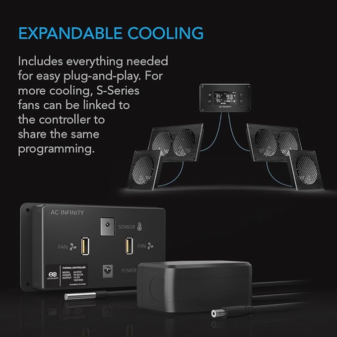 AC Infinity AIRPLATE T3, Quiet Cooling Fan System 6" - Image 5