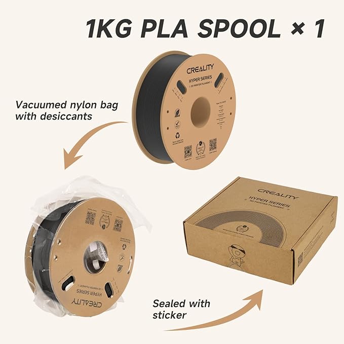 Official CREALITY Hyper PLA Filament 1.75mm, High Speed PLA 30-600mm/s Rapid 3D - Image 6