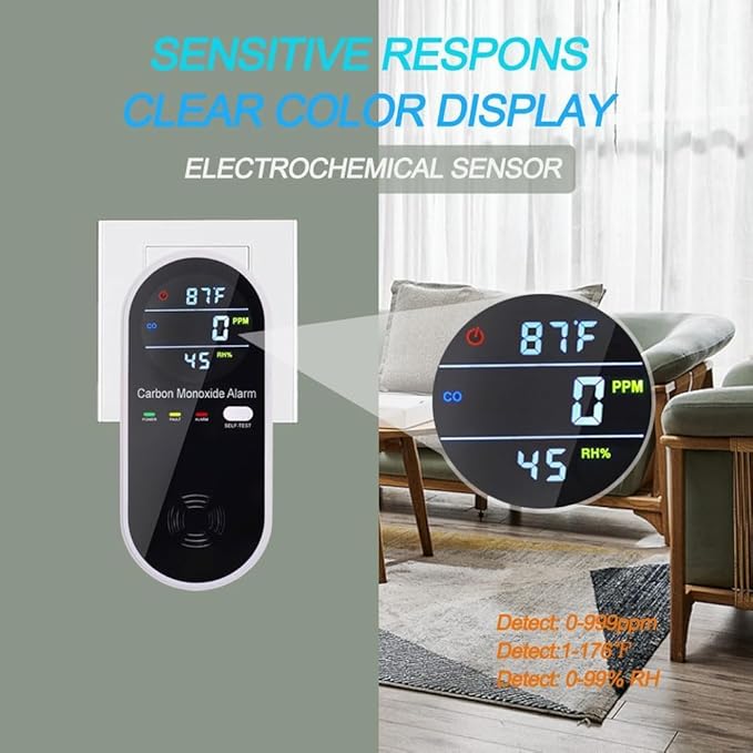 3 in 1 Carbon Monoxide Detector, KH Alert Portable Carbon Monoxide Detectors - Image 4
